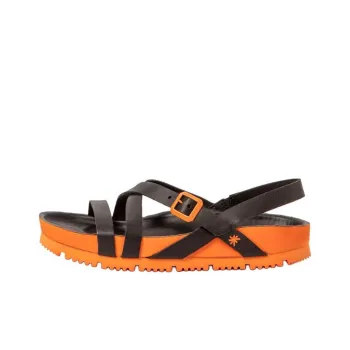 Art BURDEOS Strap Sandals Women's Black Orange