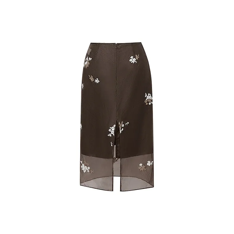 D'zzit Casual Short Skirts Women's Brown-1