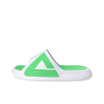 PEAK Tai Ji1.0 Quiet Slip Resistant Abrasion Resistant Slide Slippers Men's Large White Light Green