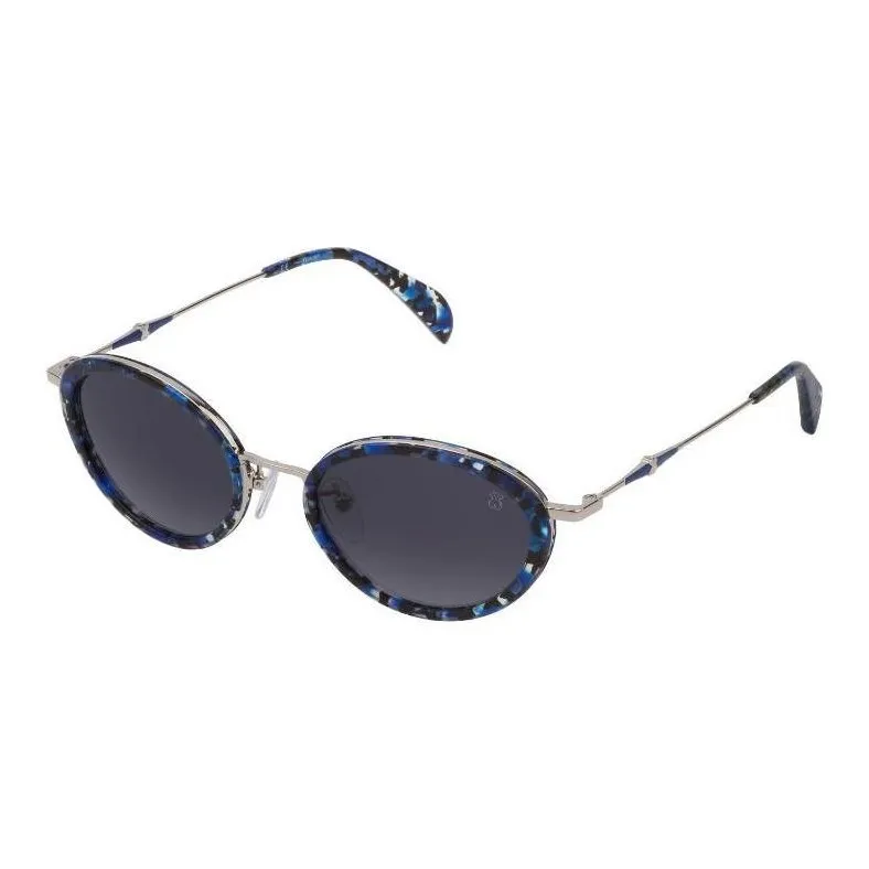 TAOSIXIONG Oval Sunglasses Women's Blue-0