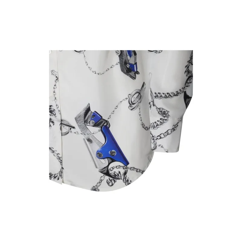 Burberry Knight Hardware Silk Shirt-3