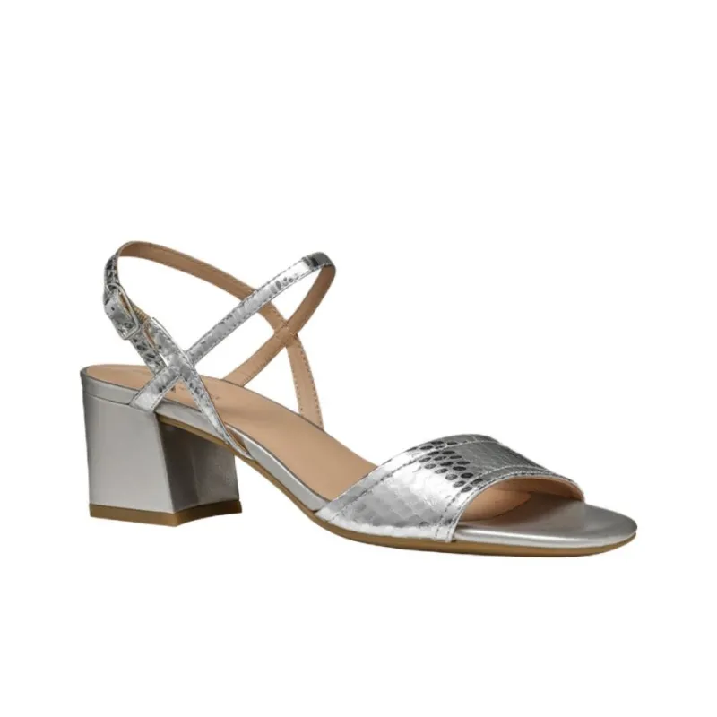GEOX New Eraklia One Strap Sandals 5.5cm Women's Silver-1