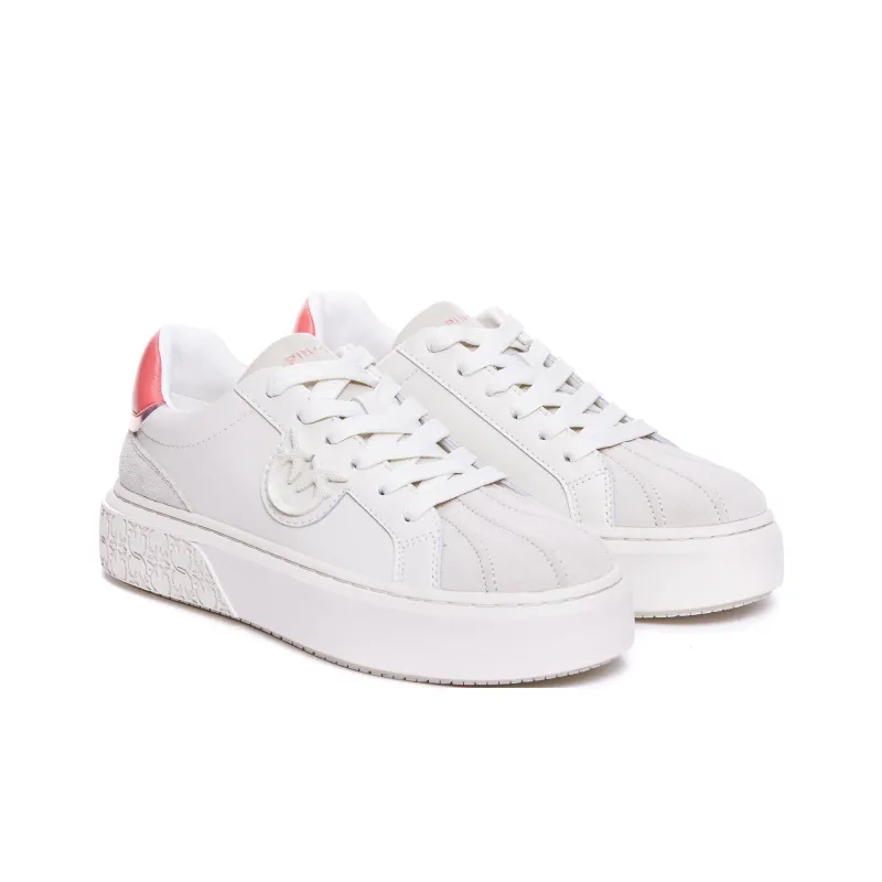 PINKO Logo Plaque Lace Up Sneakers Women's-2