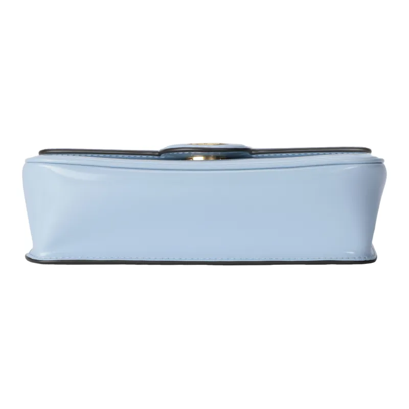 TORY BURCH Robinson Patent Leather Crossbody Bag, Shoulder Bag Women's Lapis Lazuli-4