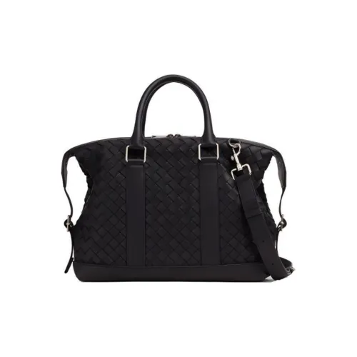 Bottega Veneta Leather Briefcases Men's Black