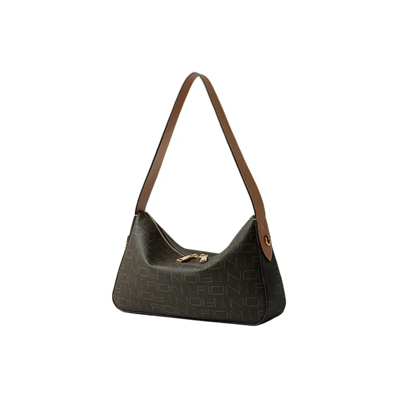 FION Artificial Leather Crossbody Bag Women's Brown Camel-1