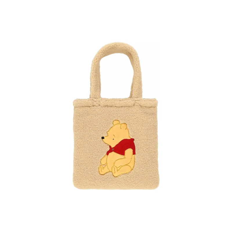 Disney Plush Tote Bag Shopping Bag Handbag Women's Light Brown-0