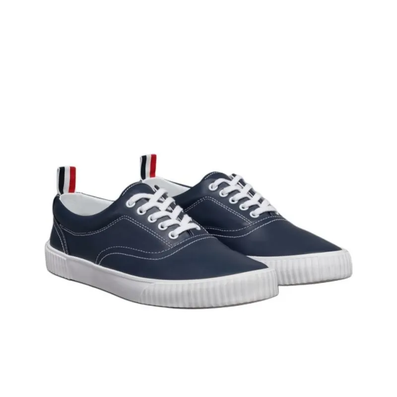 THOM BROWNE· Vitello Low-Top Skateboard Shoes Men's Blue-2