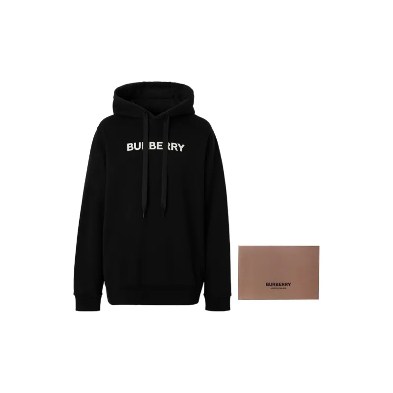 Burberry Logo Print Cotton Hoodie-7