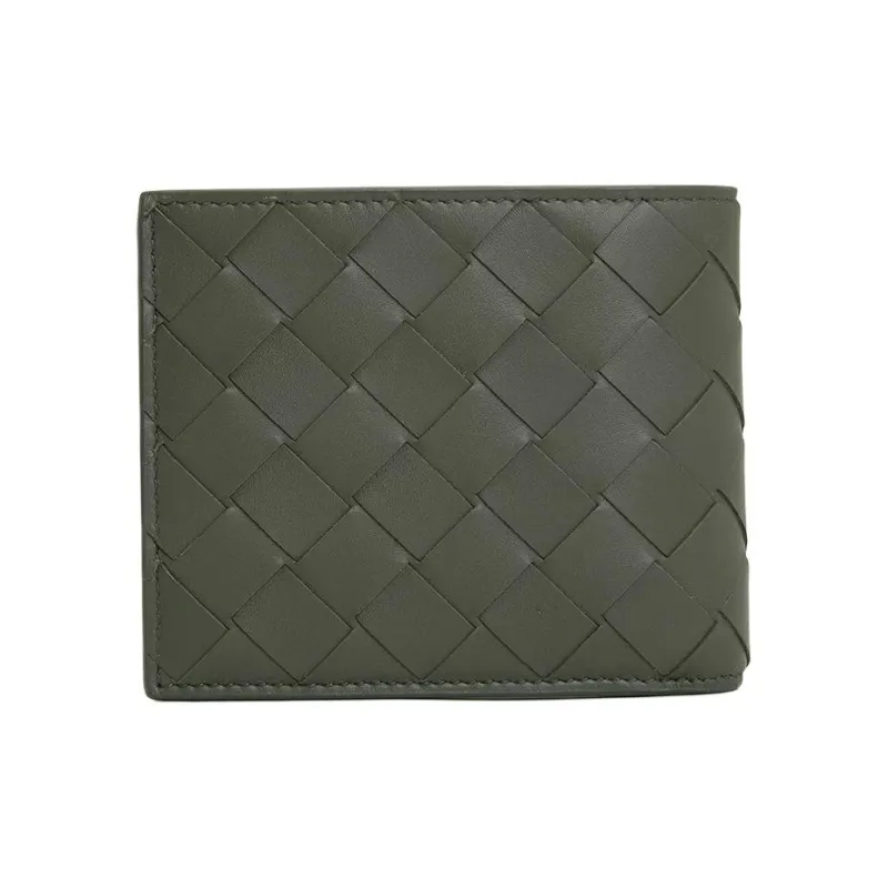Bottega Veneta Cow Leather Wallet Mini Men's Green-1