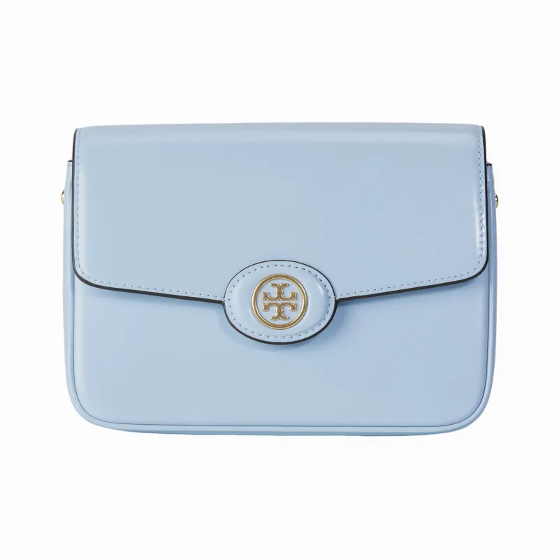 TORY BURCH Robinson Patent Leather Crossbody Bag, Shoulder Bag Women's Lapis Lazuli-2