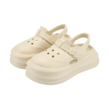 Warm Edge Closed Toe Women's Summer Platform Height Increasing Fashion Office Slippers