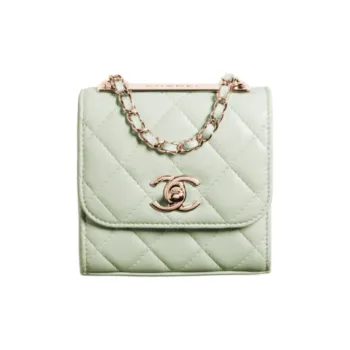 CHANEL Chain Bag Wallet, Shoulder Bag Mini Women's Mint Green
