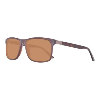 HELLY HANSEN Glass Fiber Square Sunglasses Men's Brown