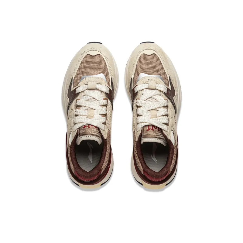 LiNing 001 Innocence V2 Anti Slip And Wear Resistant Rebound Low Top Casual Shoes Women's Beige Umber-3