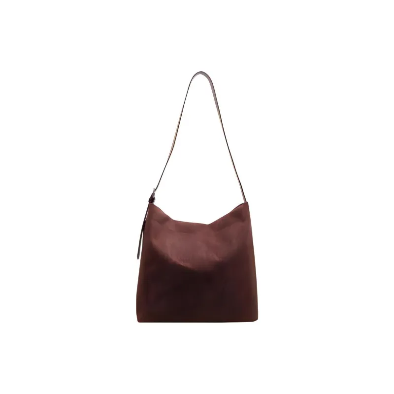 Morellybear Suede Shoulder Bag Crossbody Bag Regular Women's Black/Brown/Leopard Print/Coffee-6