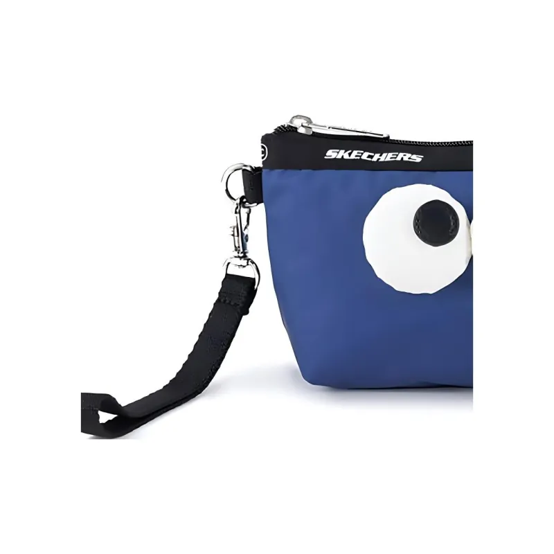 Skechers LeSportsac Poetry Joint Fabric Big Eye Bag Cute Clutch Coin Purse Mini Unisex Stool Linen Blue-1