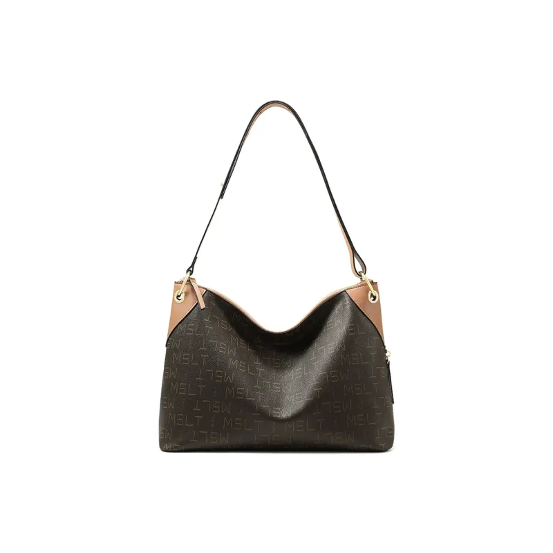 MashaLanti PVC Crossbody Bag, Shoulder Bag Regular Women's Coffee & Tea Brown-1