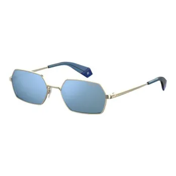 Polaroid Metal Irregular Shape Sunglasses Unisex Silver