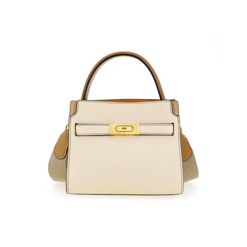 TORY BURCH Petite Lee Radziwill Double Leather Bag New Moon-0