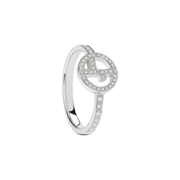 GIORGIO ARMANI 18K White gold Diamond Borgonuovo Ring