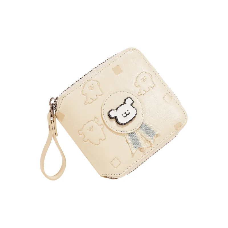 TOUTOU Line Puppy Co branded Model Wallet Synthetic Leather Regular Women's Cream White-3