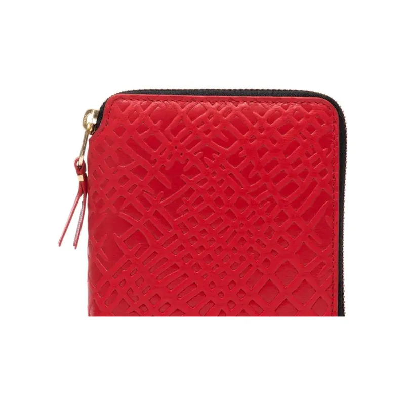 CDG Cow Leather Wallet Regular Women's Red-3