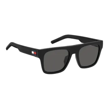 Tommy Hilfiger Plastic Rectangular Sunglasses Men's Black