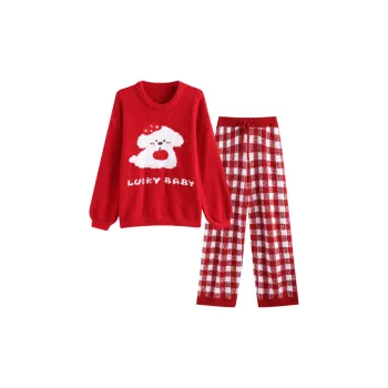 Wabi Town Pajama Set Women's Vintage Red