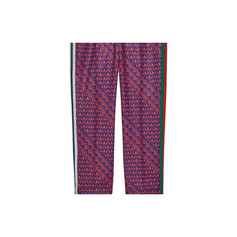 GUCCI X Adidas Double G And Trefoil Print Sweatpants-5