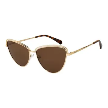 Polaroid Polycarbonate Metal Butterfly Sunglasses Women's Gold