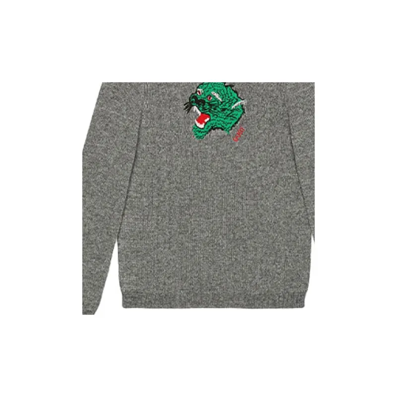 GUCCI Panther Face Knitted Jumper-6