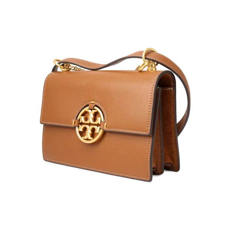 TORY BURCH Miller Cow Leather Crossbody Bag, Shoulder Bag Trumpets Women's Brown-1