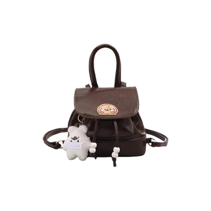 North Pack PU Backpack Regular Women's Black/Coffee/Brown-11