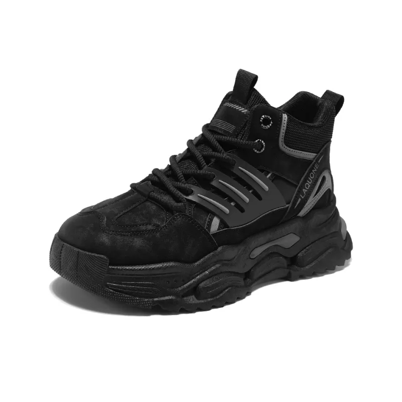 PLAY COBBLER Anti-Slip And Wear-Resistant Height Increasing High-Top Casual Shoes Men's-4
