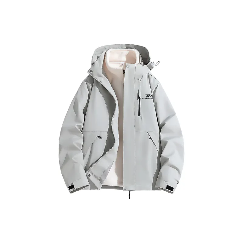 ROBINHOOD Water Resistant Windproof Breathable Warm Water Repellent Windbreaker Jacket Unisex-6