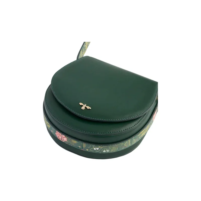 Fable PU Saddle Bag Crossbody Shoulder Bag Medium Size Women's Green-3