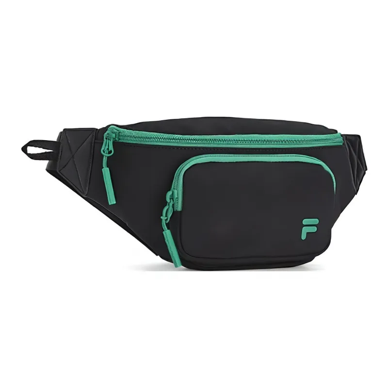 FILA FUSION Fabric Shoulder Bag, Crossbody Bag, Fanny Pack Extra Small Unisex Pitch Black-1