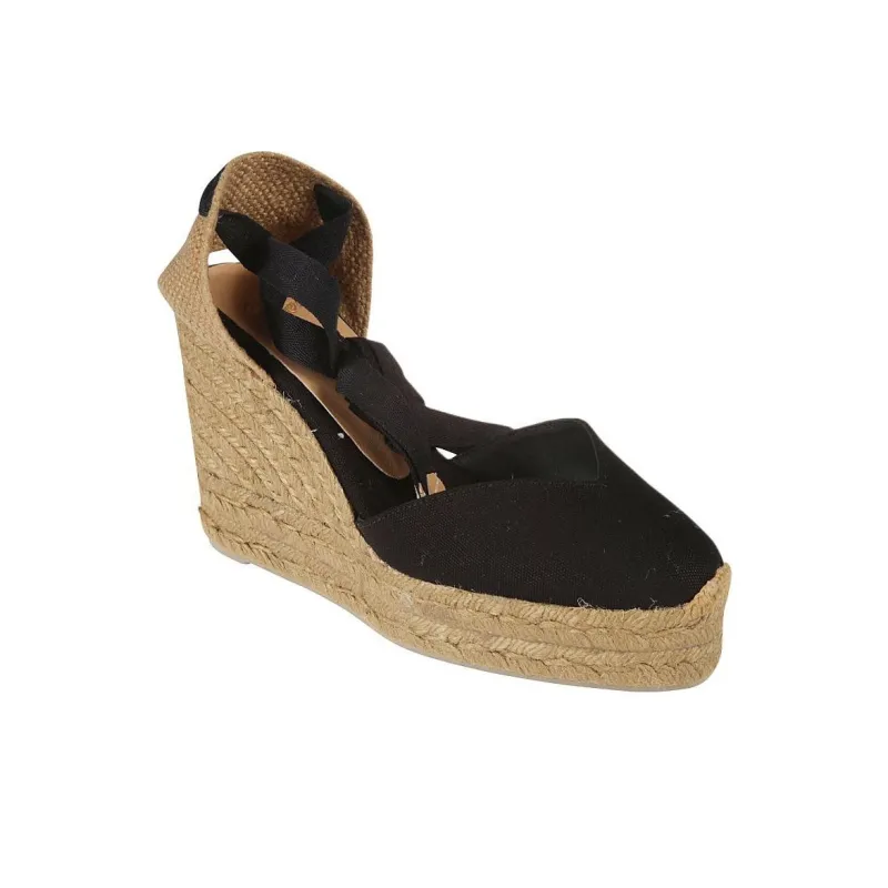 Castañer Chiara Wedge Heel High Heels Women's Black-2