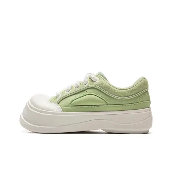 LiNing Honey Anti Slip Wear Resistant Low Top Skateboard Shoes Women's Laurel Green Mist White