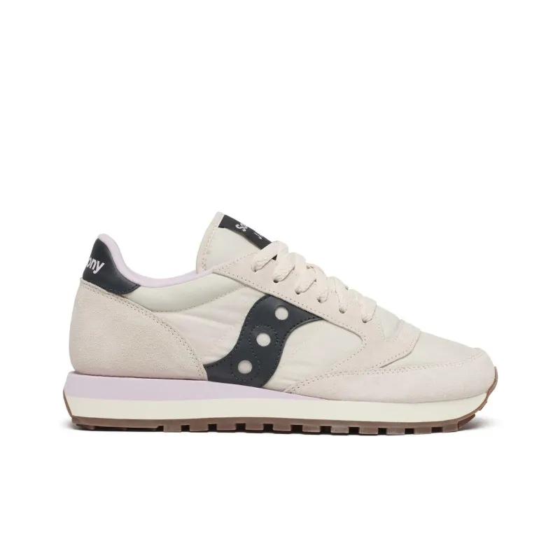 Saucony Jazz Original Breathable And Slip Resistant Low Top Casual Shoes Women's Cream Black-1