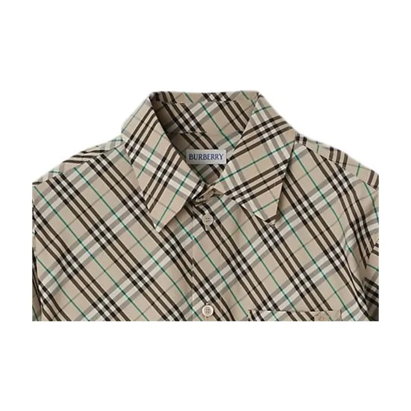 Burberry Checkered Collared Long Sleeved Shirt-4