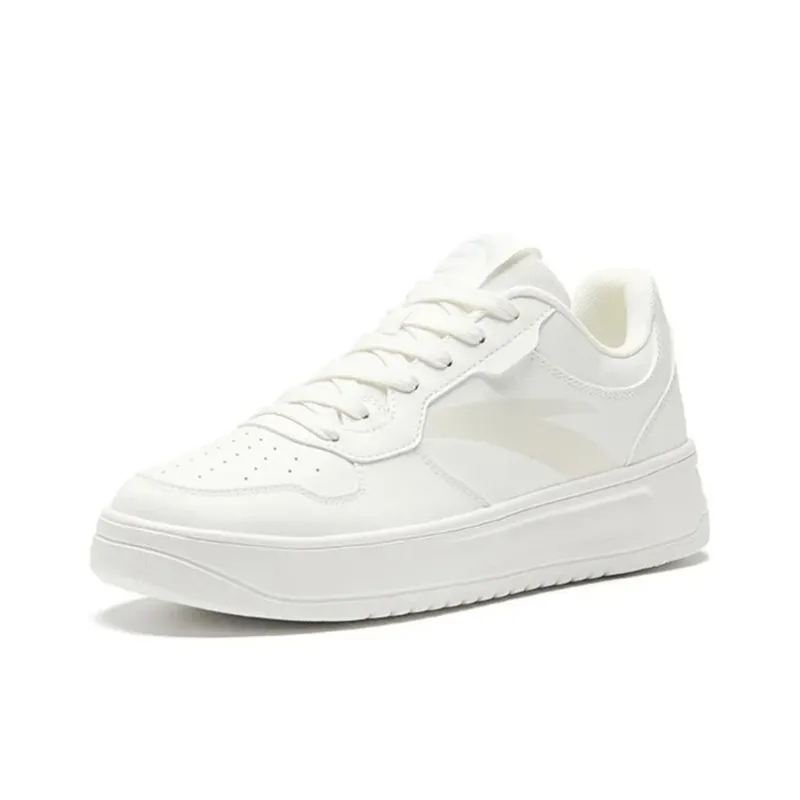 Anta Relaxed Slip-Resistant Cushioning Low-Top Skateboard Shoes Men's White-6