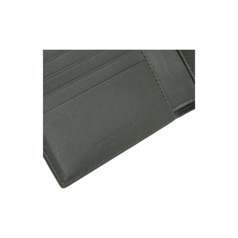 Bottega Veneta Cow Leather Wallet Mini Men's Green-4