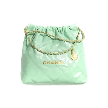 CHANEL Calfskin Bucket Bags Crossbody Bag, Shoulder Bag Women's Light Green