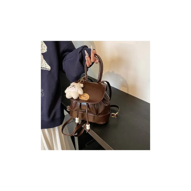 North Pack PU Backpack Regular Women's Black/Coffee/Brown-12