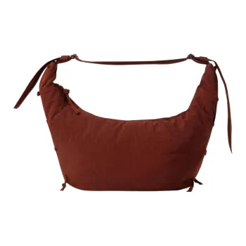 Lemaire Polyamide Nylon Croissant Bag, Handbag, Shoulder Bag, Crossbody Bag Large Size Unisex Brown