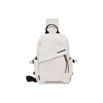 Warrior Nylon Sling Bag Unisex White/Black