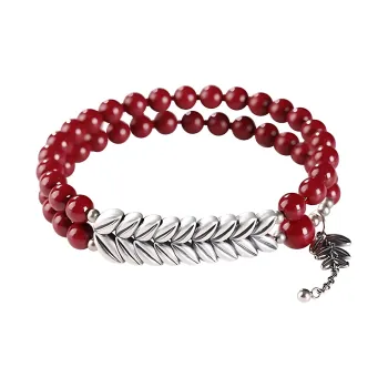 AGOVSKI Reconstructed Cinnabar Jade Bracelets Women's