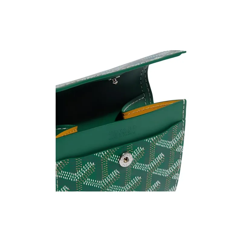 GOYARD MARIGNY Canvas With Calfskin Coin Purse Women's Green-2